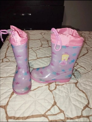 Children's rain boots size 27 like new, pink