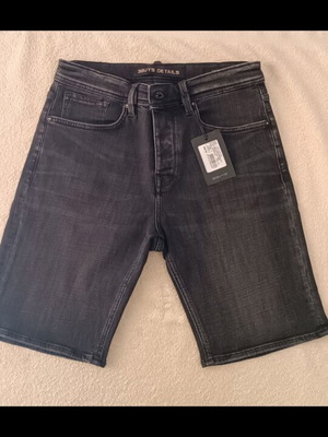 3Guys men's denim bermuda shorts black-grey size 32 new