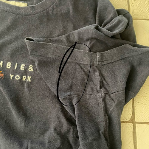T-shirt Abercrombie & Fitch and Hollister pack of 2, used, size XXL, blue and white