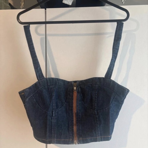 Denim crop top new, size S / 36 / 8