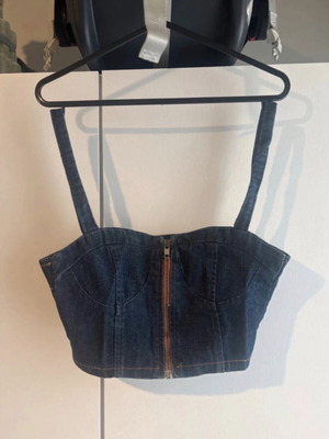 Denim crop top new, size S / 36 / 8