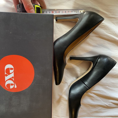 Exe black pumps new, 9 cm heel, size 37 narrow fit