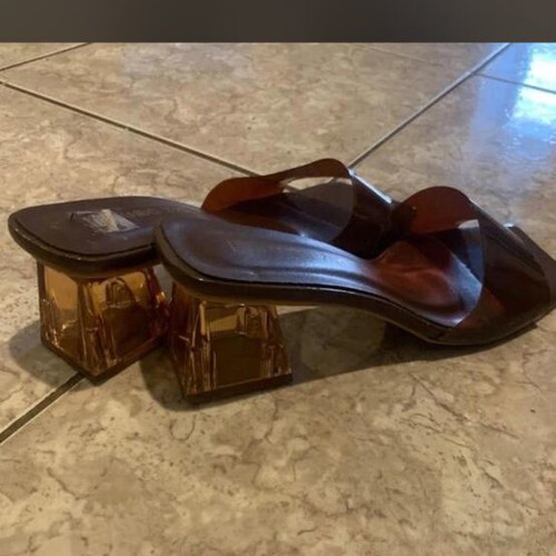 Heels like new, summer casual brown sandals platforms