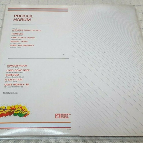 Procol Harum LP used, 1982 Italy, rock