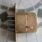 Domus lock used with four locking pins and key