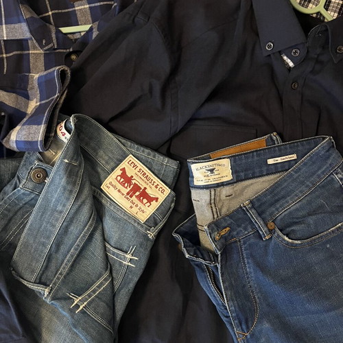 Men's shirts and jeans like new, sizes L-XL and EUR 40-42, branded