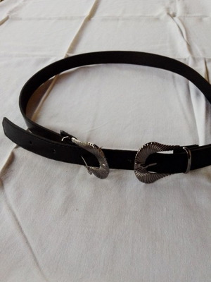 Black belt new made of leatherette