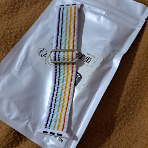 Colorful elastic Apple Watch 44mm-49mm Solo Loop or Nylon strap new