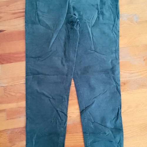 Velvet trousers green, like new, size L/40/12