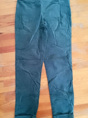 Velvet trousers green, like new, size L/40/12