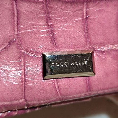 Coccinelle leather wallet like new, pink-purple