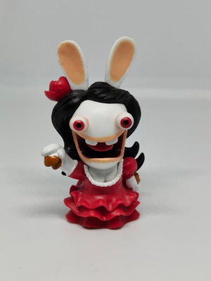 Rabbids collectible figure like new, red dress, Ubisoft