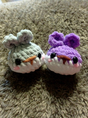 Crocheted bunny keychain made to order