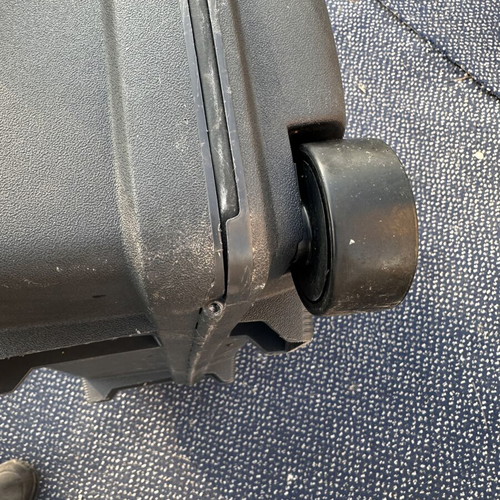 Samsonite hard suitcase used, black with wheels and lock