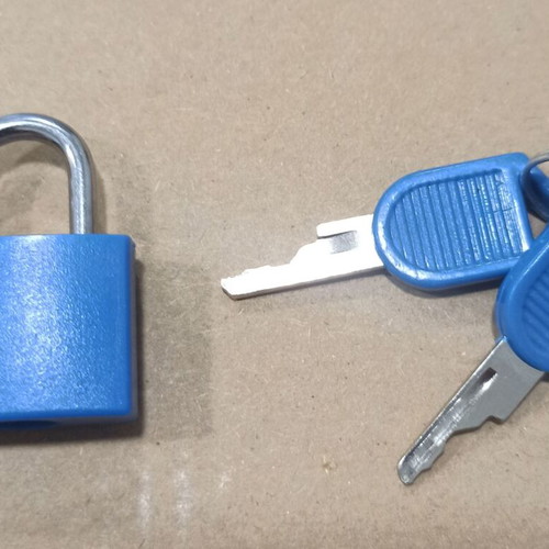 Travel Blue Colored Padlock with Key lock new