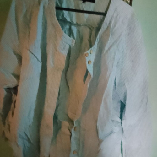 Zizzi striped shirt like new, light blue with white stripes