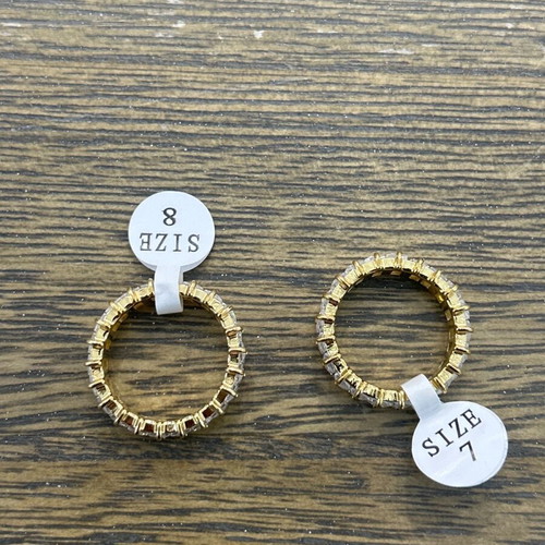 Sire rhinestone ring gold steel new