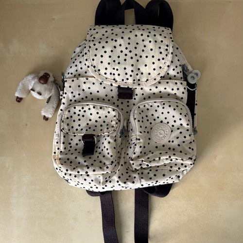 Kipling mini backpack like new, black and white