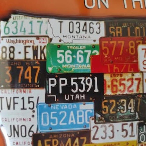 Decorative metal sign United States map new