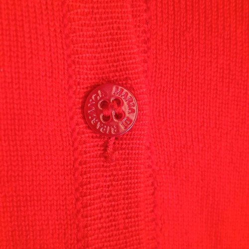 Maria di Ripabianca red cardigan 100% virgin wool like new