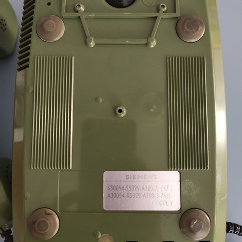 Siemens Vintage Rotary Dial Telephone Olive Green used