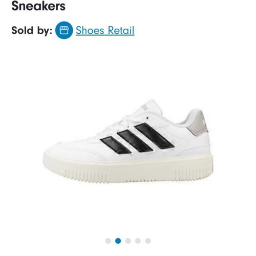 Adidas Courtblock Bold women's sneaker, white and black
