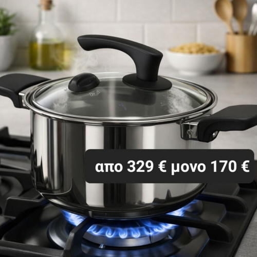 Χύτρα ατμού Tupperware Inspire 7L καινούργια, ανοξείδωτος χάλυβας