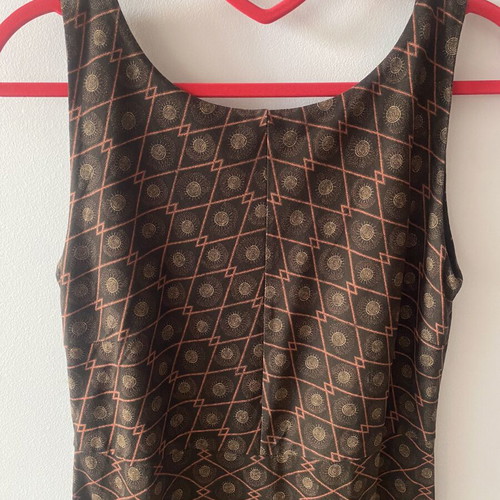 Attrattivo long dress large with open back, like new, brown