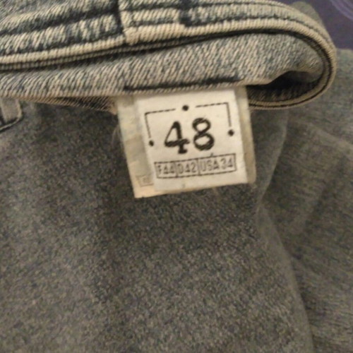 Boho denim pants used with embroidery, size 48