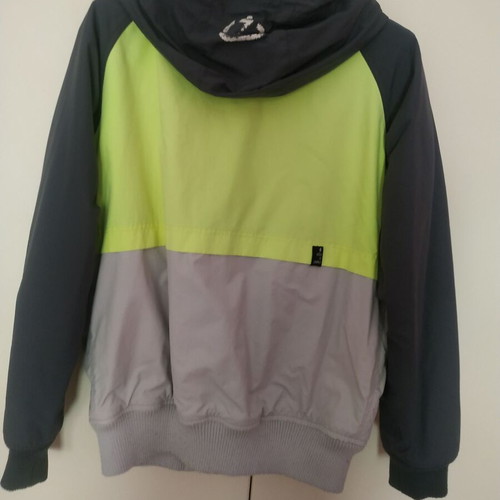 Emerson jacket S used, grey with light green fleece lining