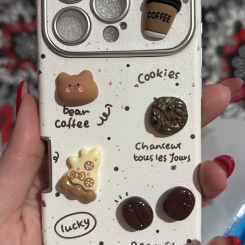 iPhone 16pro phone case new with embossed decorations