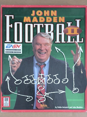 John Madden Football II PC like new, Big Box, 3.5" disks