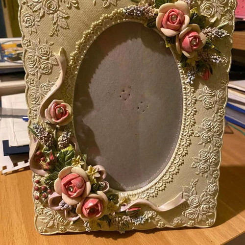 Vintage photo frame like new, romantic style decorative choice