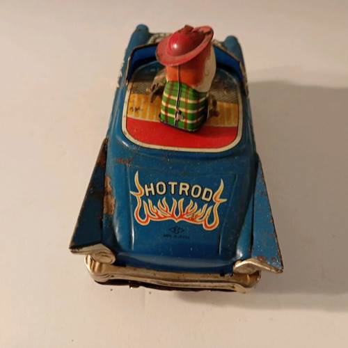 Used metal YOSHIYA KO Bump n Go vintage toy car from 1950s