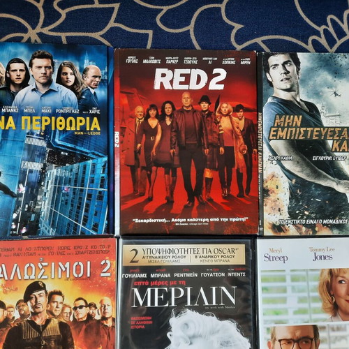 Hollywood Blockbuster DVD set like new with Greek subtitles, 10 movies