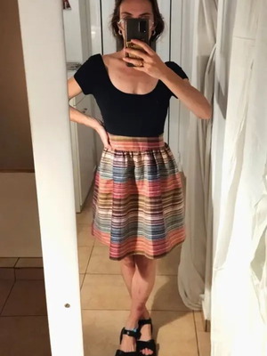 Romantic vintage dress Fullah Sugah like new, black and multicolored