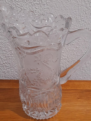 Glass water pitcher new made of clear crystal