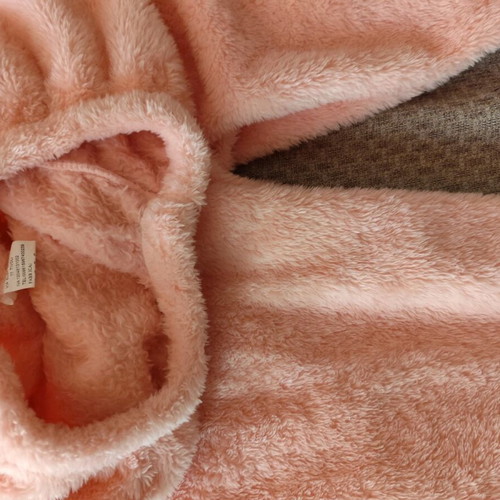 Fleece pajamas pink with bunny design like new, small