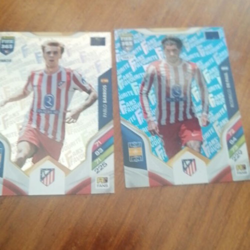 Fans Favorite De Paul Barrios Atletico Madrid trading cards like new