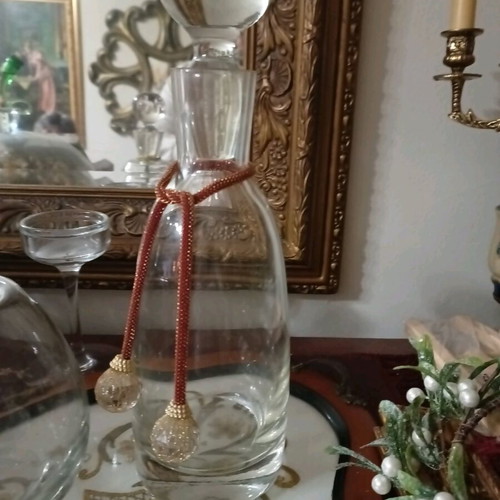 Glass decanters new, height 28 and 34 cm