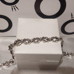 Pandora bracelet new, size 18, butterfly design with marquise stones