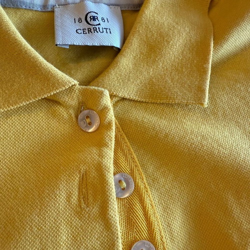 Cerruti 1881 yellow polo shirt like new with tailored details size S