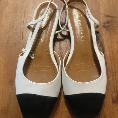Envie Shoes ballerinas black and white, size 37, minor toe defect