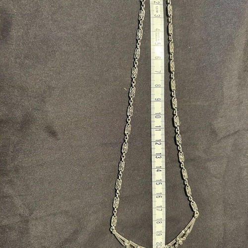 Vintage silver necklace 925 with purple stone like new