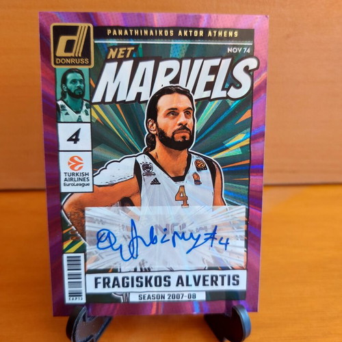 2024-25 Panini Donruss Euroleague Panathinaikos Fragiskos Alvertis Net Marvels Purple 9/25