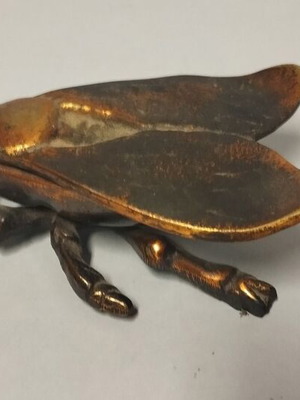 Μπρούτζινο σταχτοδοχείο μύγα μεταχειρισμένο, vintage