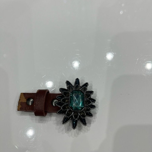Belt buckle used, green, size 55