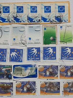 Historical Greek stamps 2000-2005 Athens 2004 Olympic series and sports themes