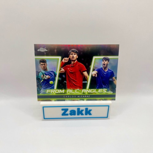 2025 Topps Chrome Tennis From All Angles Refractor #FAA-8 Carlos Alcaraz like new