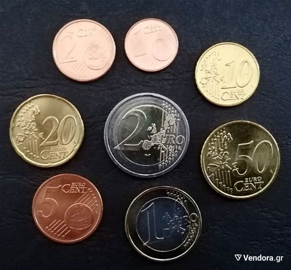  EUROPEAN UNION GREECE 2002 EURO SET, 8 COINS UNC(des perigrafi)